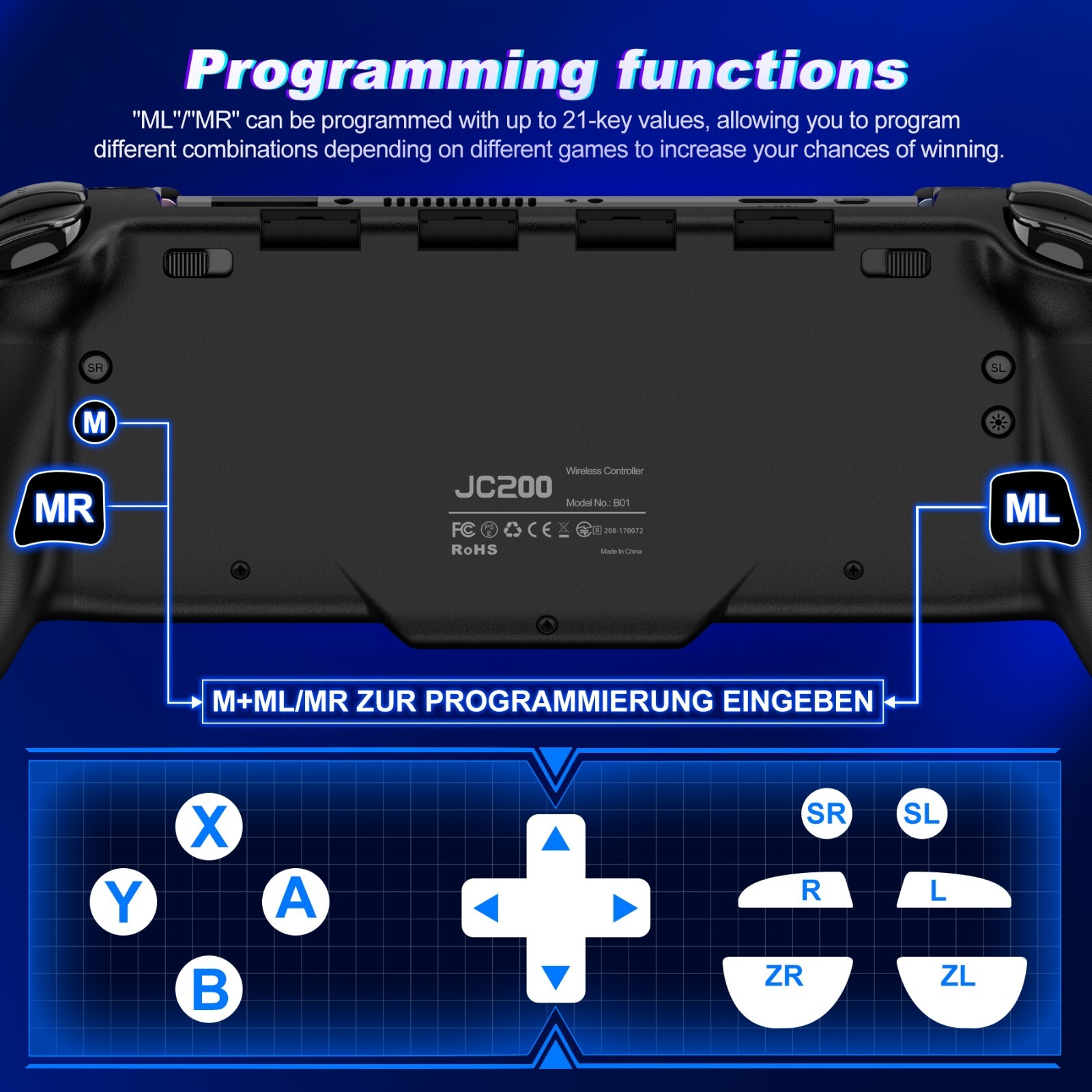 Wireless Switch Pro Controller,Handheld Controller For Nintendo Switch/OLED