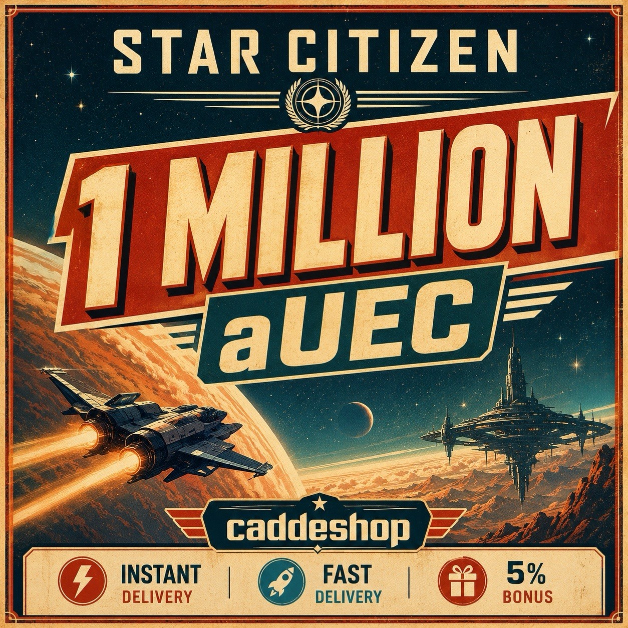 Star Citizen – 1.000.000 Auec – 1 Million Auec – Version 4.8.1 Live