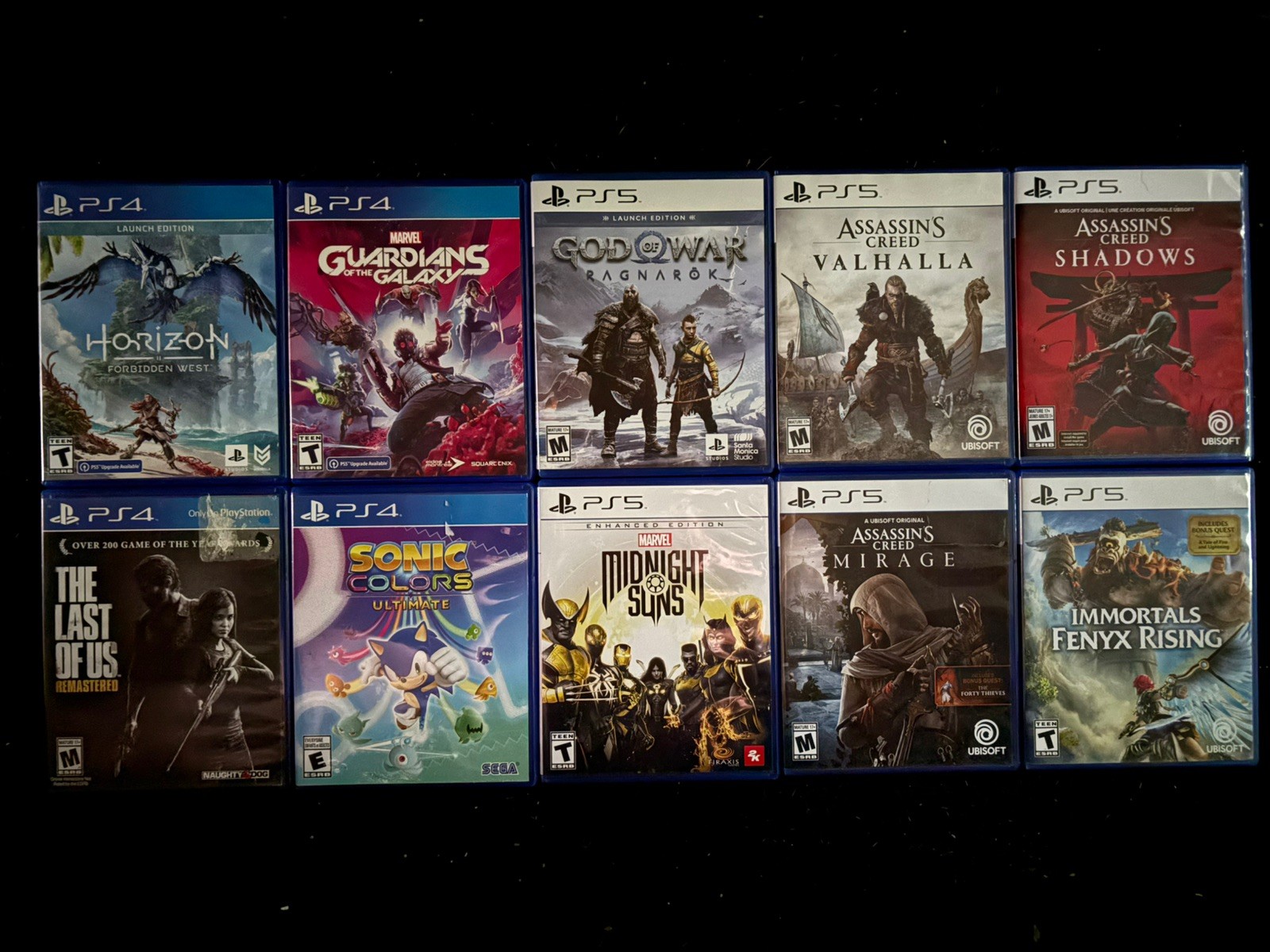 Assorted Lot Of 10 PS4 & PS5 Games
