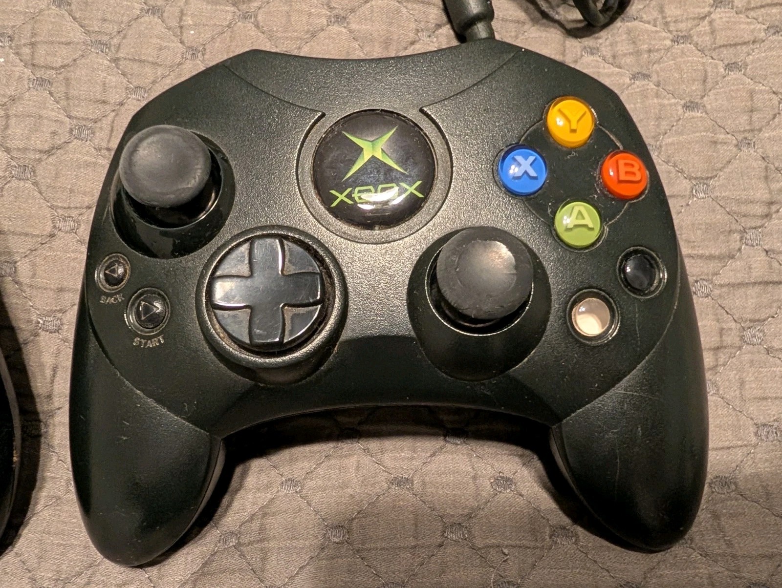 Lot Of 2 Original Xbox OEM S Type Black Controller (X08-69873) Breakaway Tested