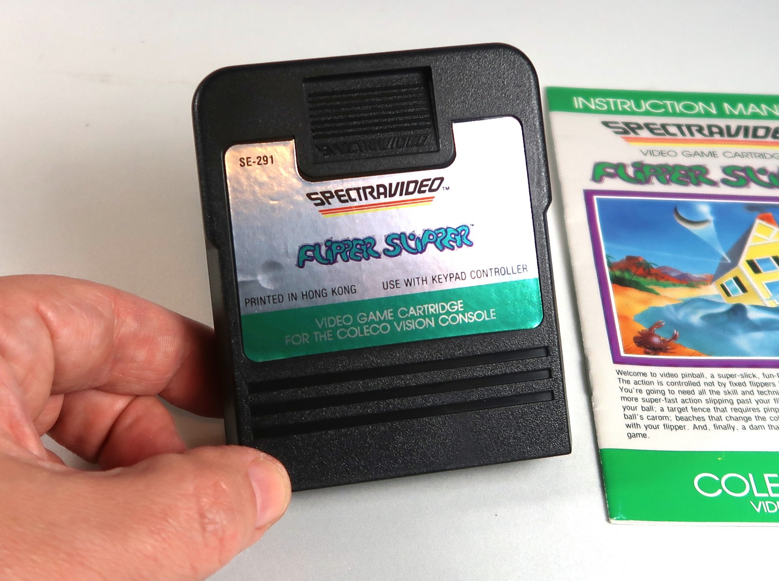 Colecovision: FLIPPER SLIPPER Cartridge and Manual – NICE – Tested & WORKS!