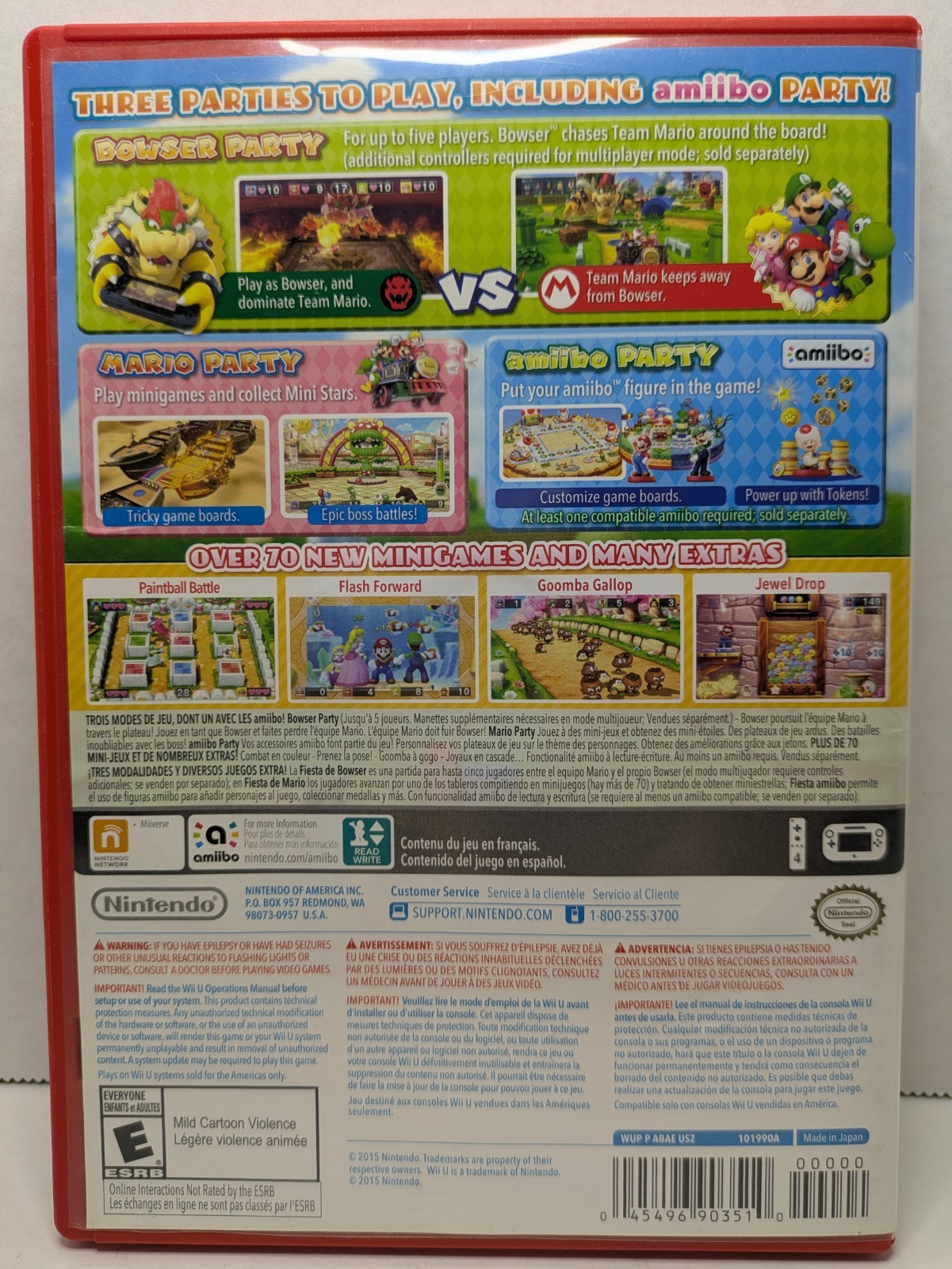 Mario Party 10 (Nintendo Wii U, 2015) Tested Working