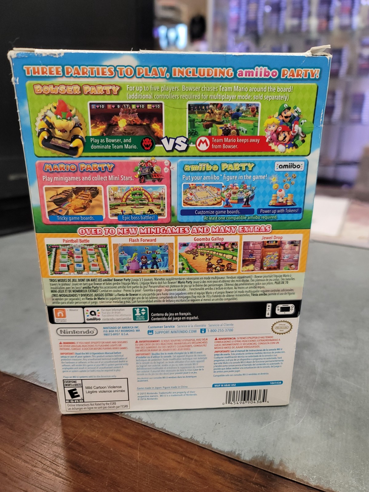 Mario Party 10 + Bowser (Nintendo Wii U, 2016) Box Amiibo **New Open Box**