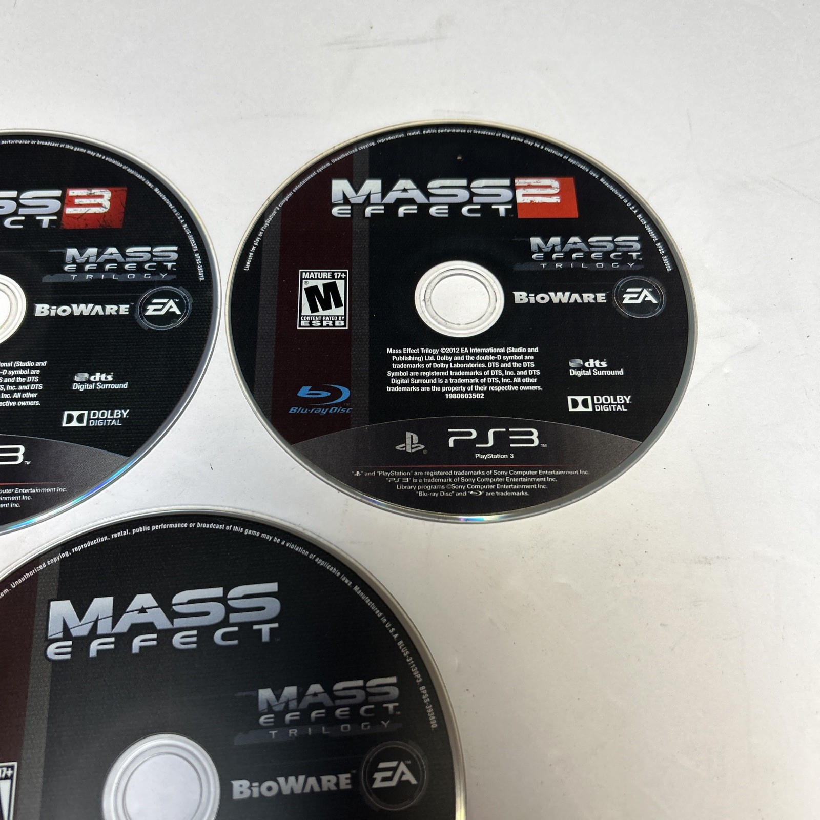 Sony PlayStation 3 PS3 TESTED Mass Effect Trilogy 1 2 3
