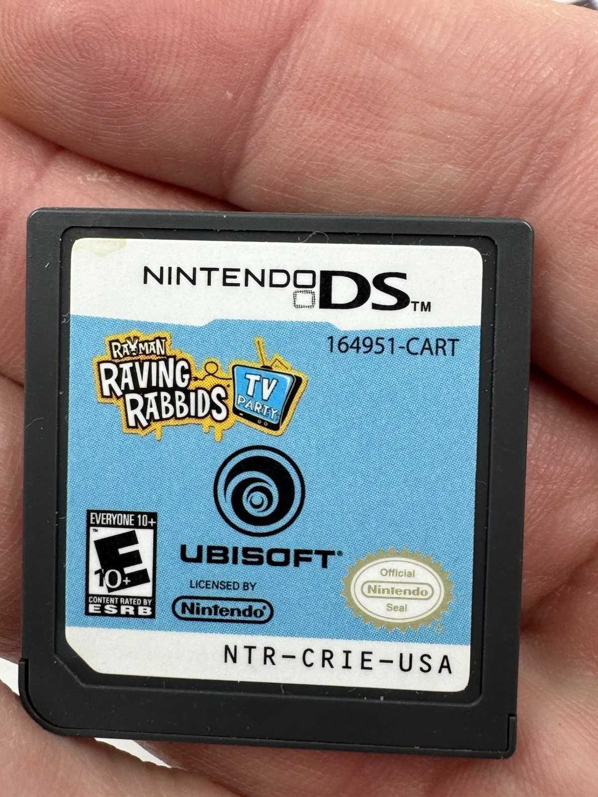 Rayman Raving Rabbids TV Party (Nintendo DS, 2008) CIB Complete w/ Manual Tested