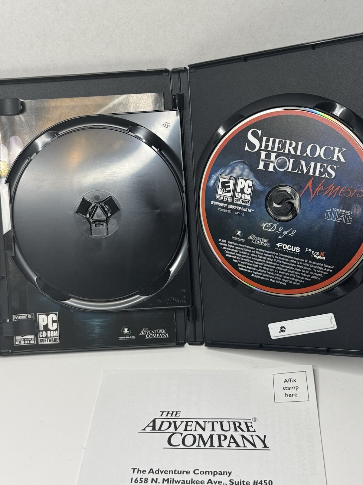 Sherlock Holmes: Nemesis (PC CD, 2008, The Adventure Company,