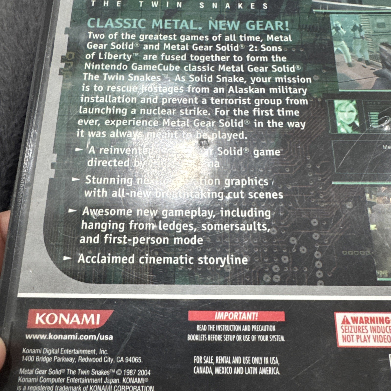 Metal Gear Solid The Twin Snakes – Nintendo GameCube – CIB Complete Tested