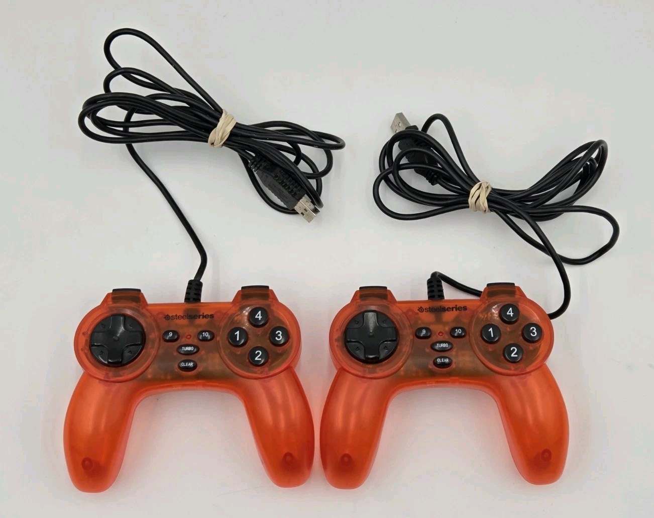 SteelSeries 1GC Wired PC USB Gamepad Controller – Atomic Orange Translucent Qty2