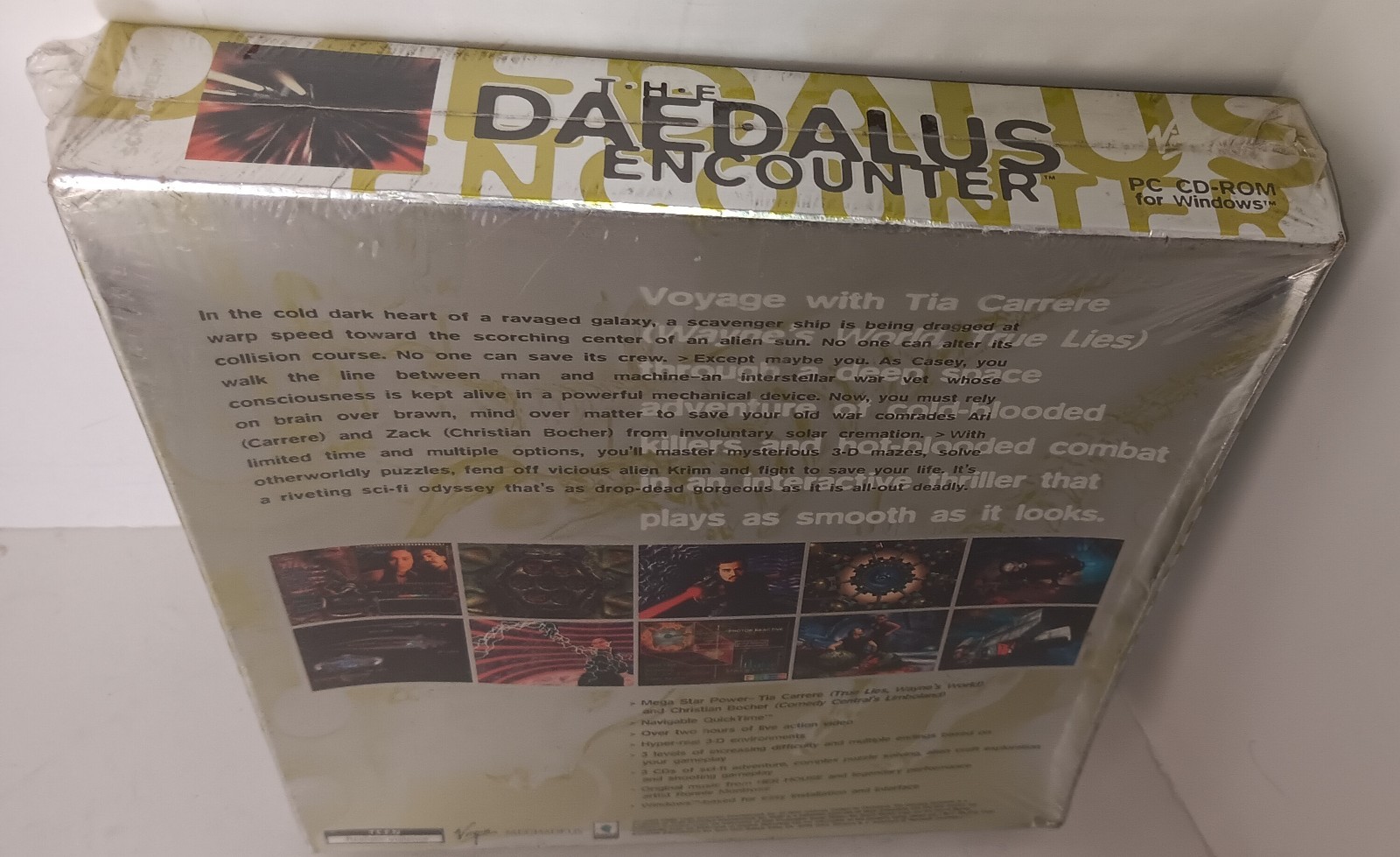Big Box PC Game Daedalus Encounter Tia Carrere Windows 95 CD IBM Software Sealed