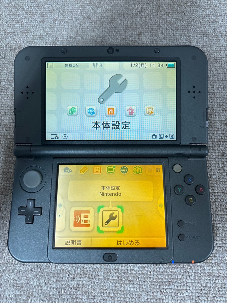 New 3DS LL XL Metalic black Japan Nintendo Console region Japanese B6