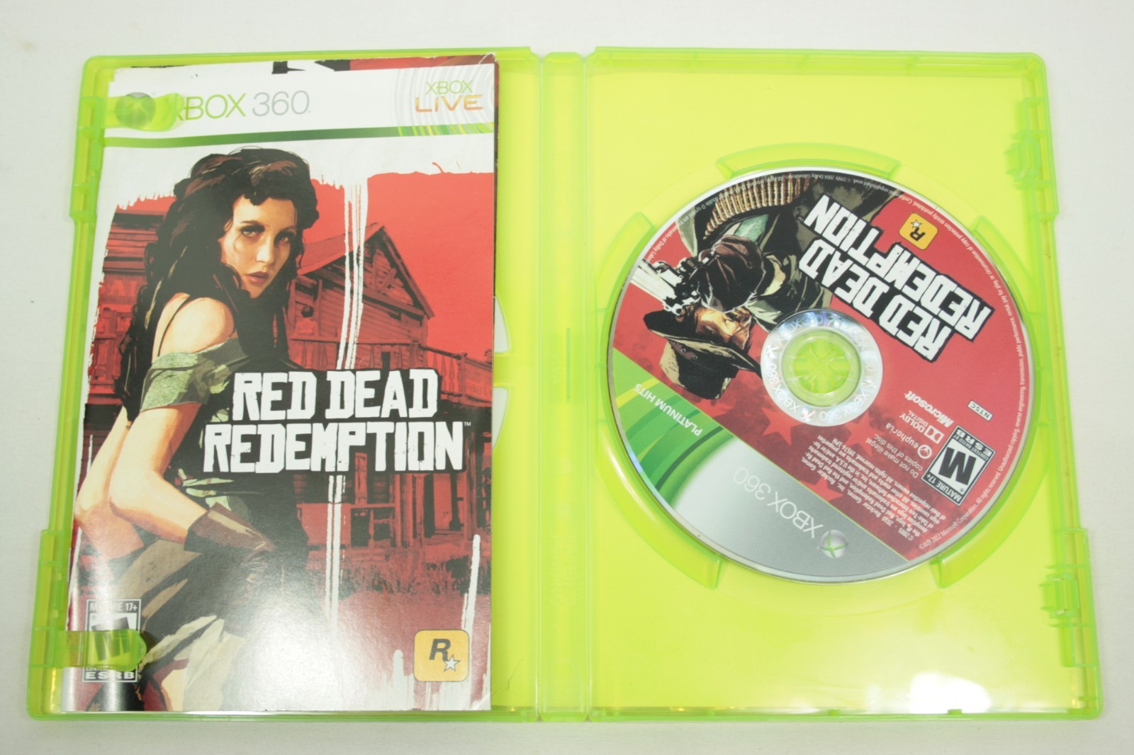 Red Dead Redemption Xbox 360 CIB Platinum Hits Microsoft 2010 Complete with Map