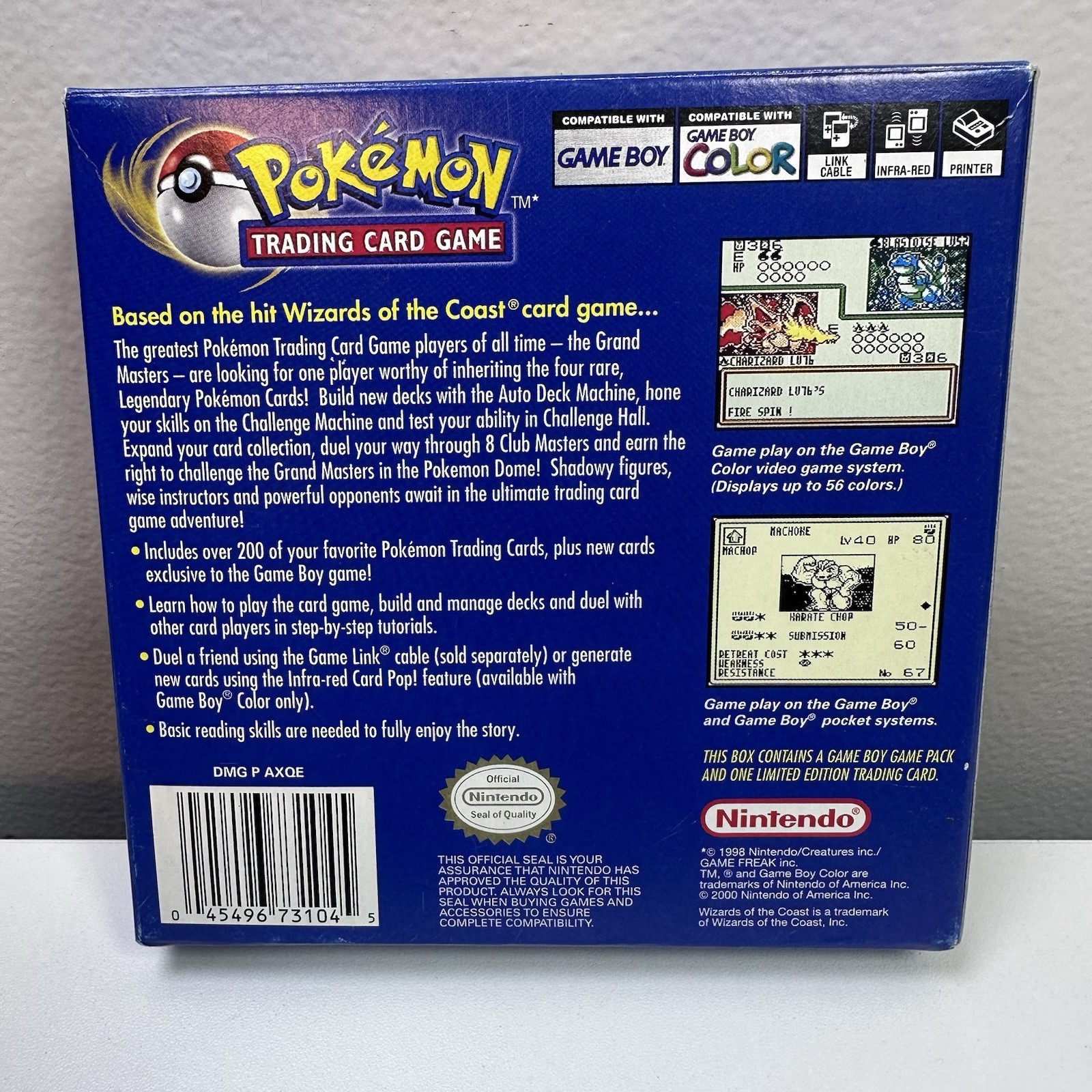 Pokémon Trading Card Game – Nintendo Game Boy Cartridge Box & Inserts (NO CARD)