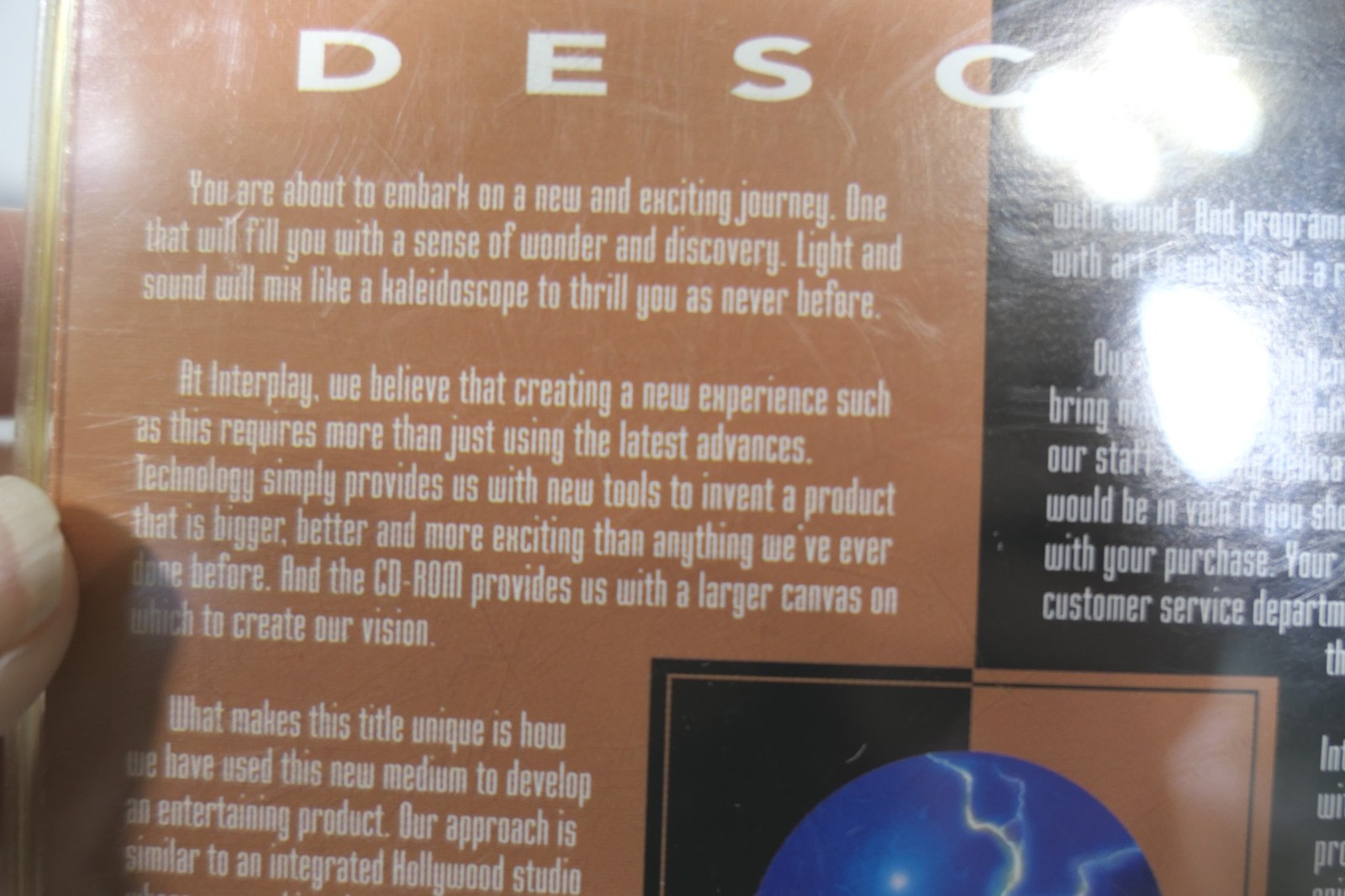 Interplay Productions Descent (PC MS DOS 5.0+ CD-ROM 1995) Quick Reference Card