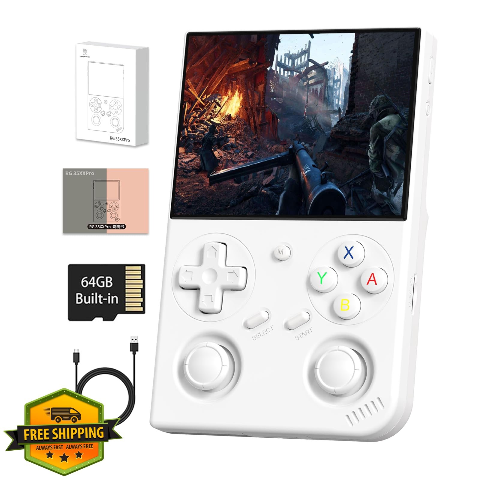 GiipGoop RG35XX Pro White Console