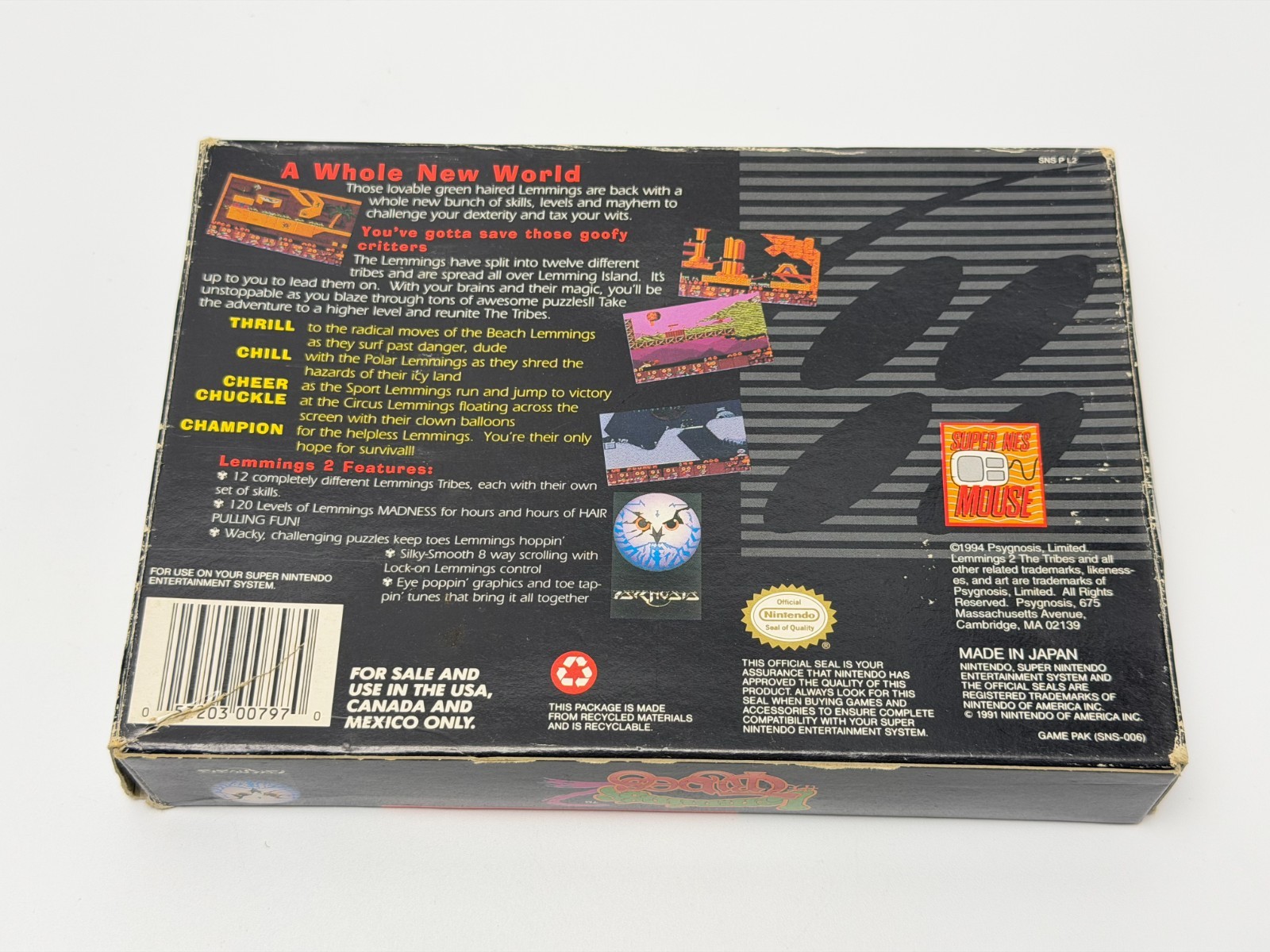 Lemmings 2: The Tribes (Super Nintendo Snes) Authentic & Complete