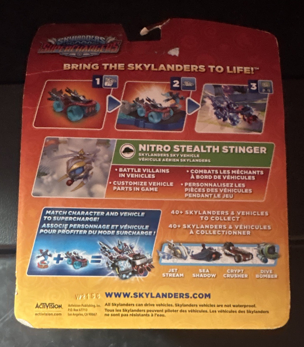 Activision Skylanders SuperChargers Nitro Stealth Stinger Vehicle NIB