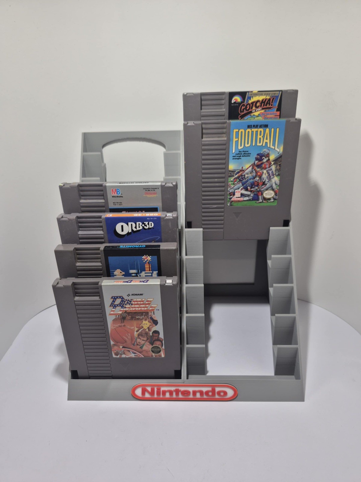 Nintendo NES 18 Cartridge Holder Display Stand, 3D Printed