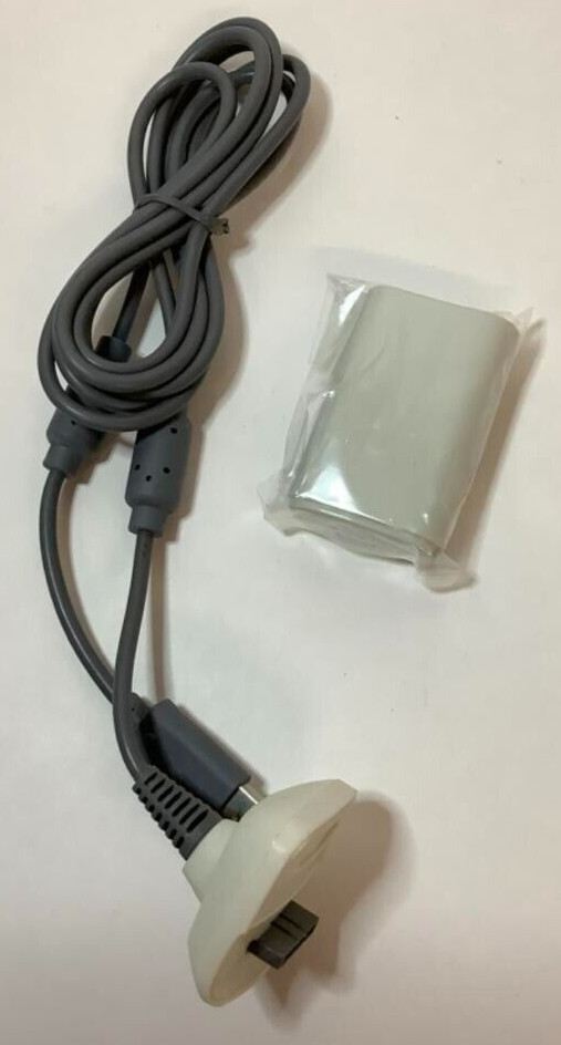 NEW Play & Charge Kit WHITE for XBOX 360 Game Hand Controller Battery+USB Cable