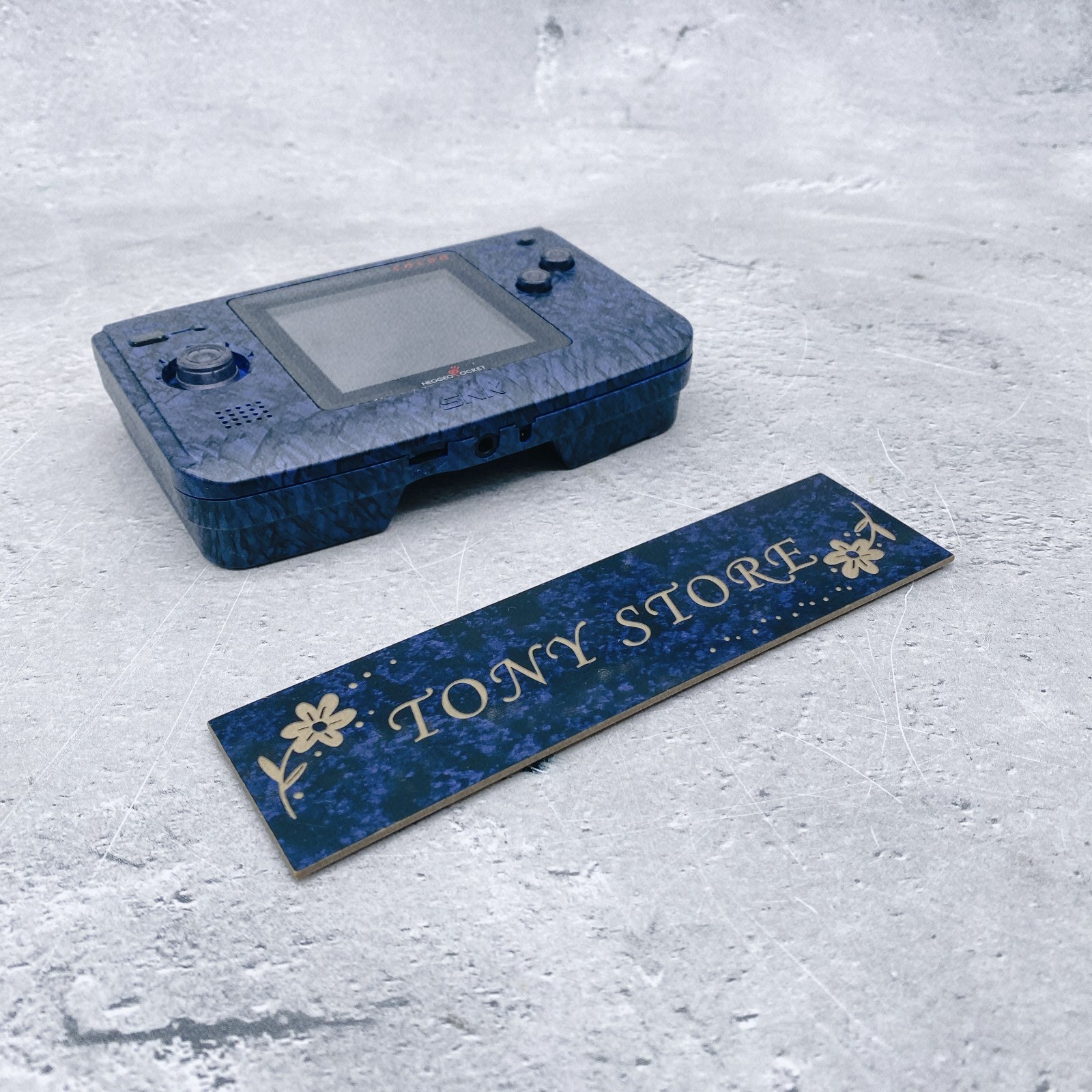 SNK Neo Geo Pocket Color Stone Blue Game Console 1998 Handheld System Japan