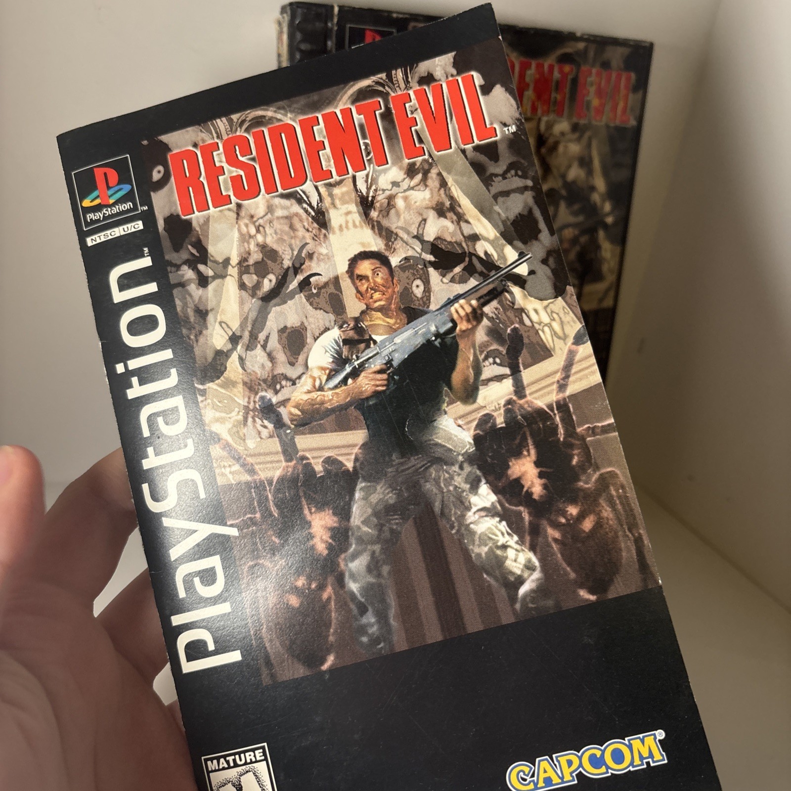 BOX ONLY Resident Evil Sony PlayStation 1 Long Box and Manual NO GAME AS IS READ