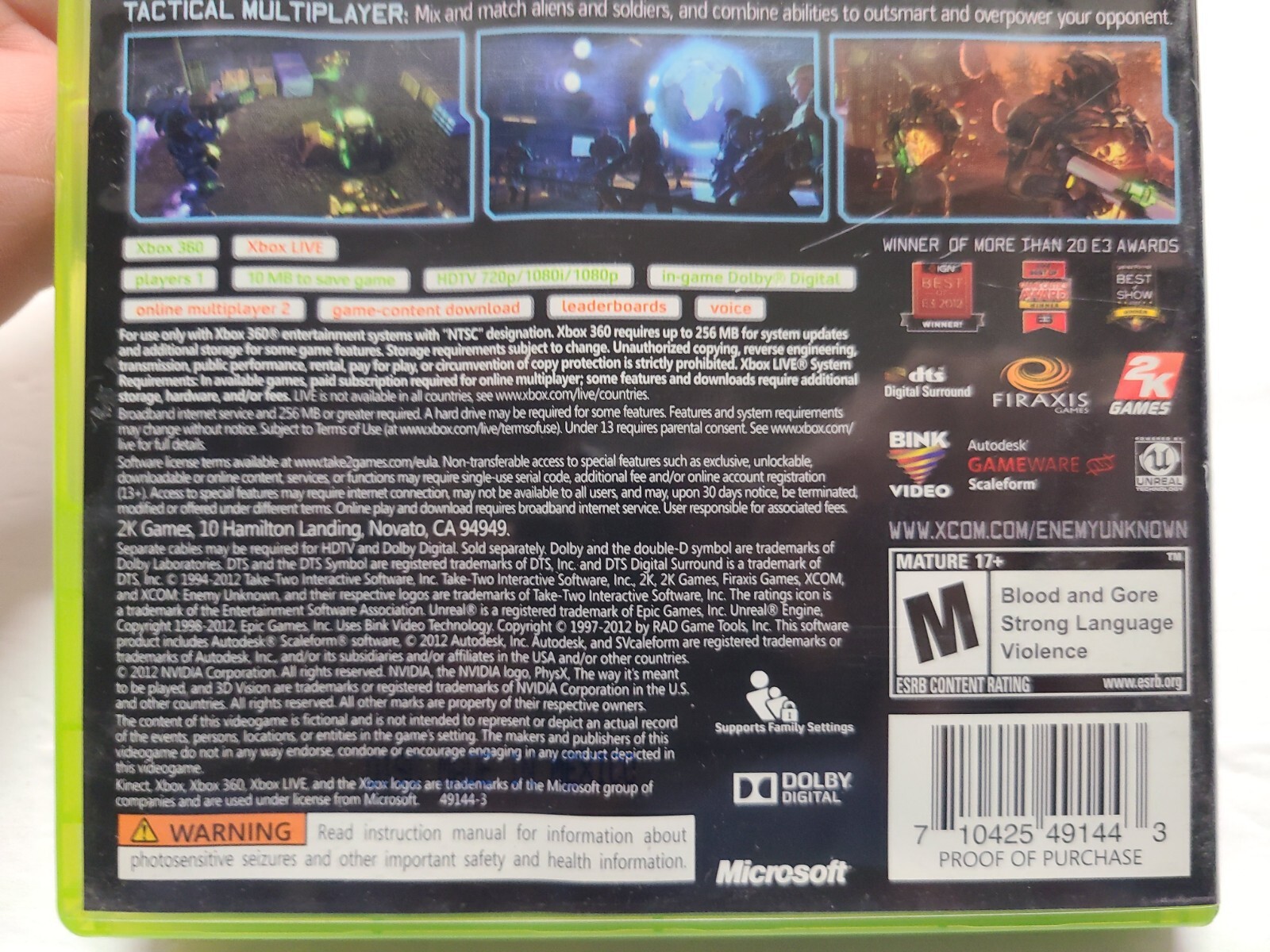 XCOM: Enemy Unknown Microsoft Xbox 360, 2012 Complete WIth Manual CIB FAST SHIP!