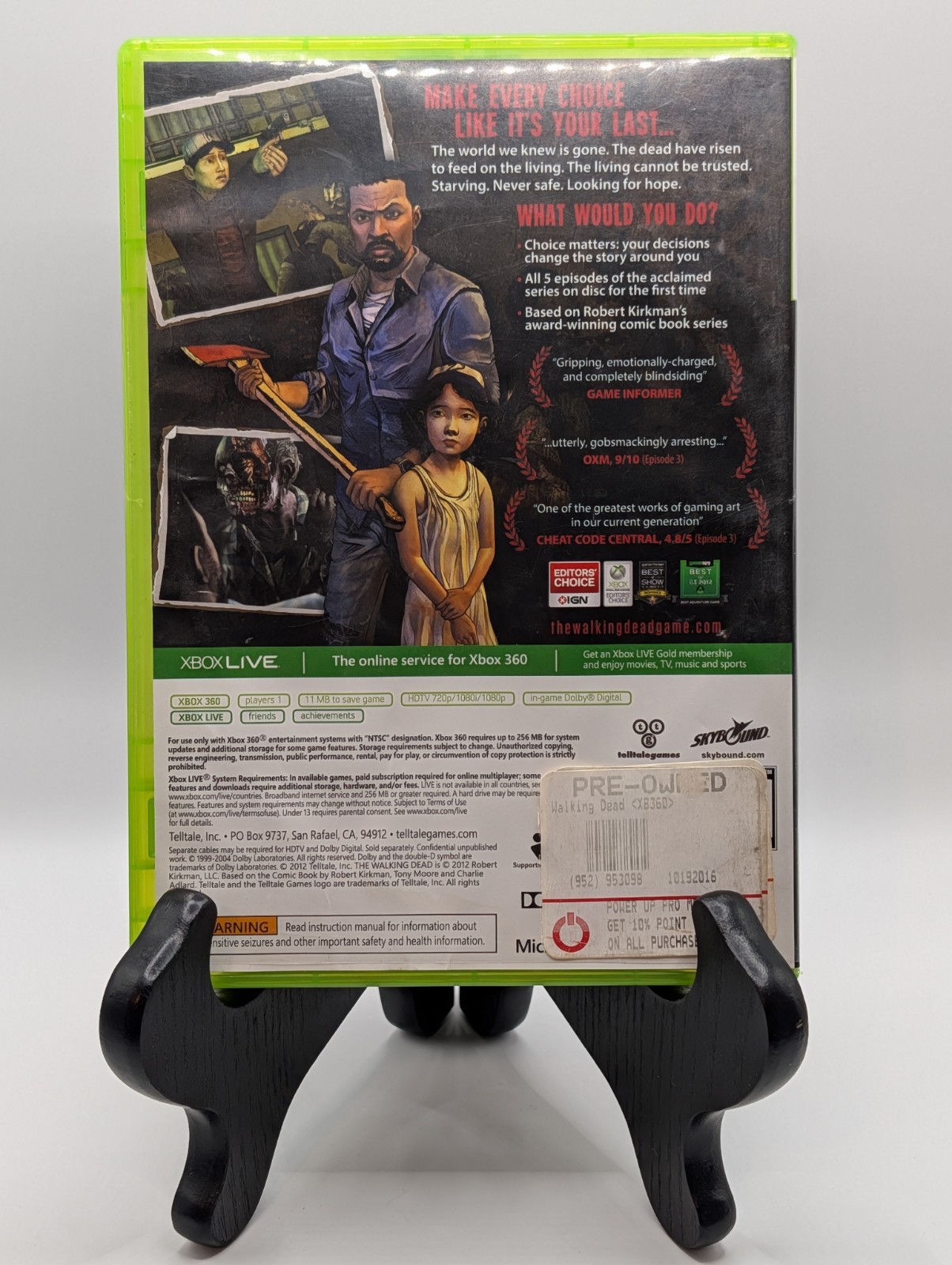 The Walking Dead A Telltale Games Series Microsoft Xbox 360 – Complete In Box