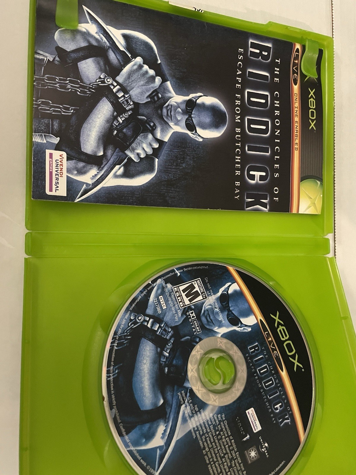 Vivendi Universal Riddick Escape From Butcher Bay Xbox M 2004 NTSC Manual