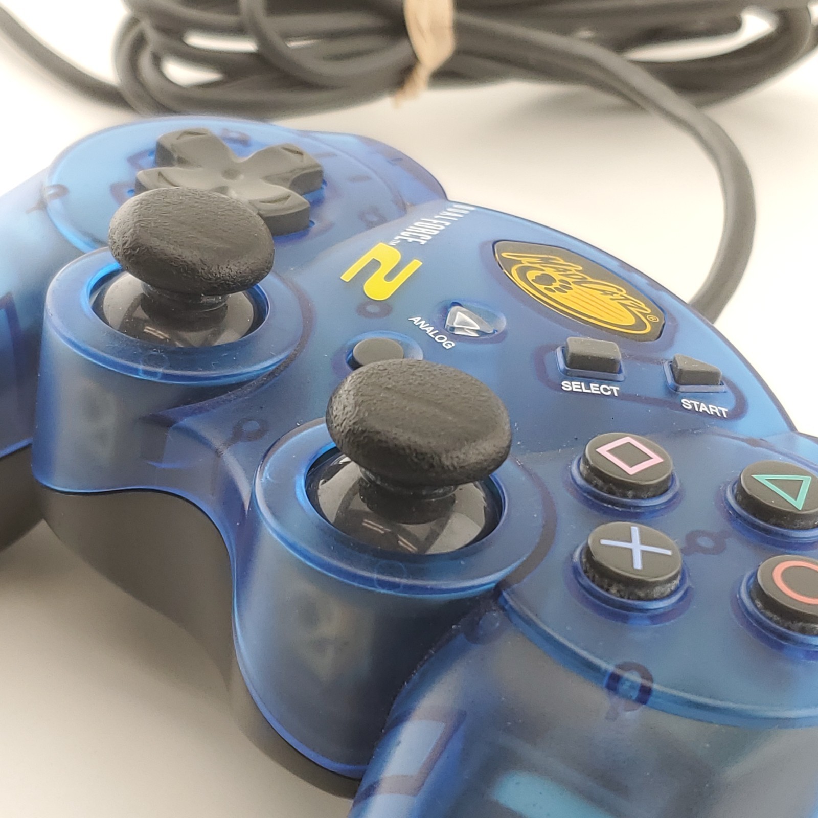 Mad Catz 8216 Dual Force 2 Wired Gaming Controller Translucent Blue For PS2