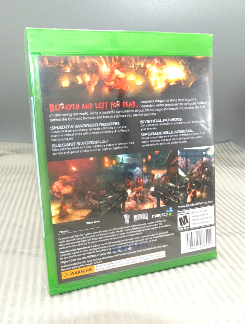 Shadow Warrior (Microsoft Xbox One, 2014) *Factory Sealed *