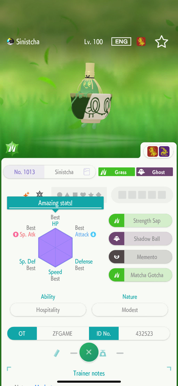 ✨6IV SHINY Masterpiece Sinistcha + EVS🚀 POKEMON HOME✨Champions✨Online delivery⚡