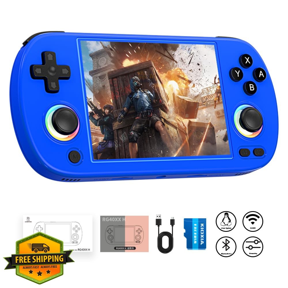 Ayhgicxt RG40XXH Retro Handheld Blue 64GB
