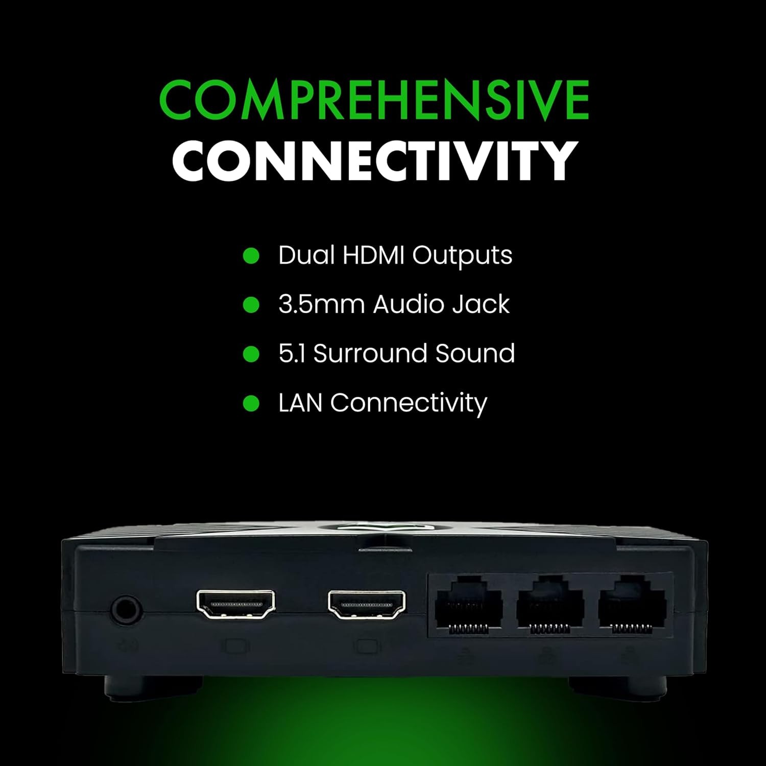 EON Original Xbox HD HDMI Adapter + LAN Hub Adapter Plug and Play Video Enhancer
