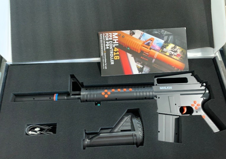 MHL416 – Pro PS4/PS5 Wireless Gun Controller Rifle – Motion Aiming FPS Feedback