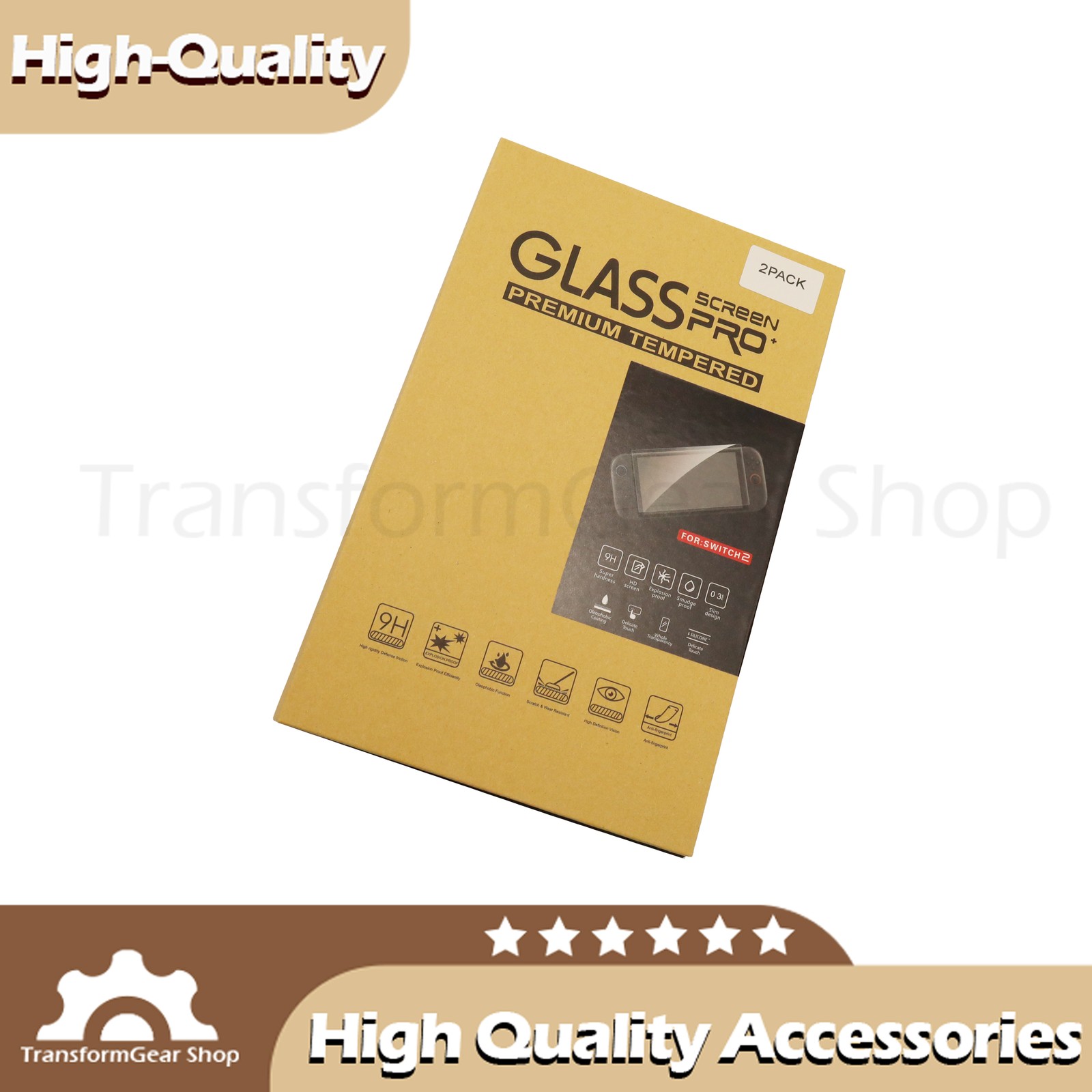 2x For 2025 Nintendo Switch 2 Tempered Glass Clear Film Screen Protector