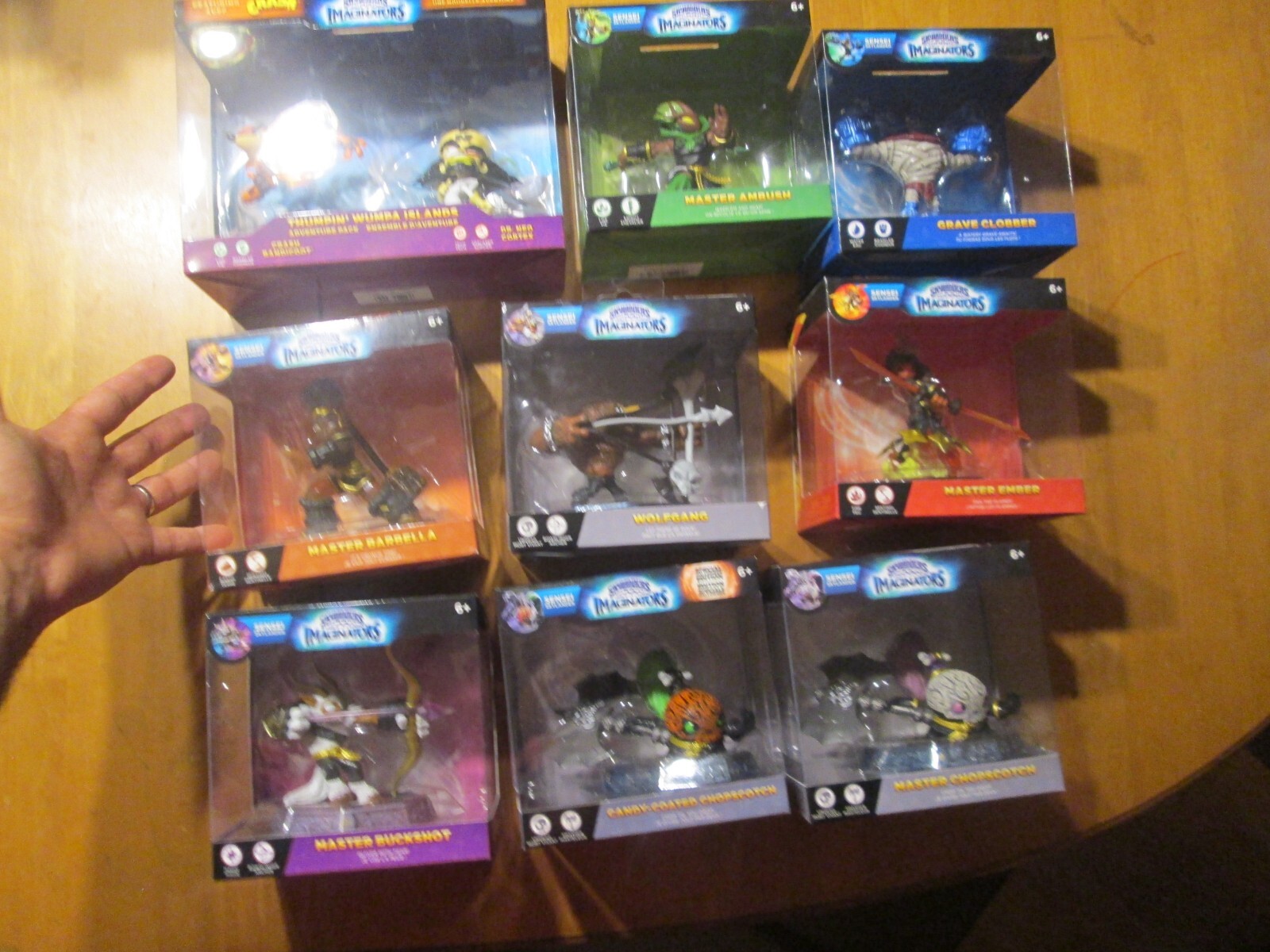 LOT 10 SKYLANDERS IMAGINATORS MASTER BUCKSHOT AMBUSH WOLFGANG CRASH CLOBBER SET