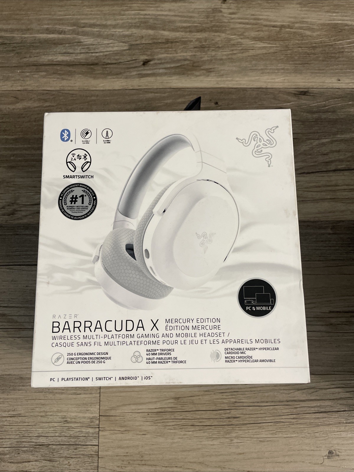 NEW AND SEALED Razer Barracuda X Wireless Headphones Mercury Edition RZ04-0443