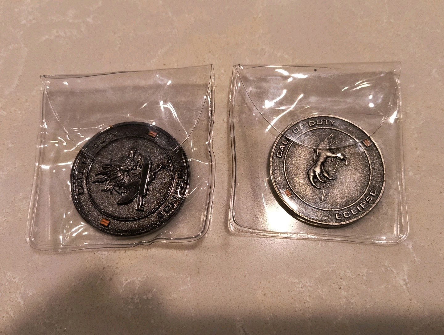 Rclipse 2 Challenge Coins, Call of duty. New In Plastic Pouch