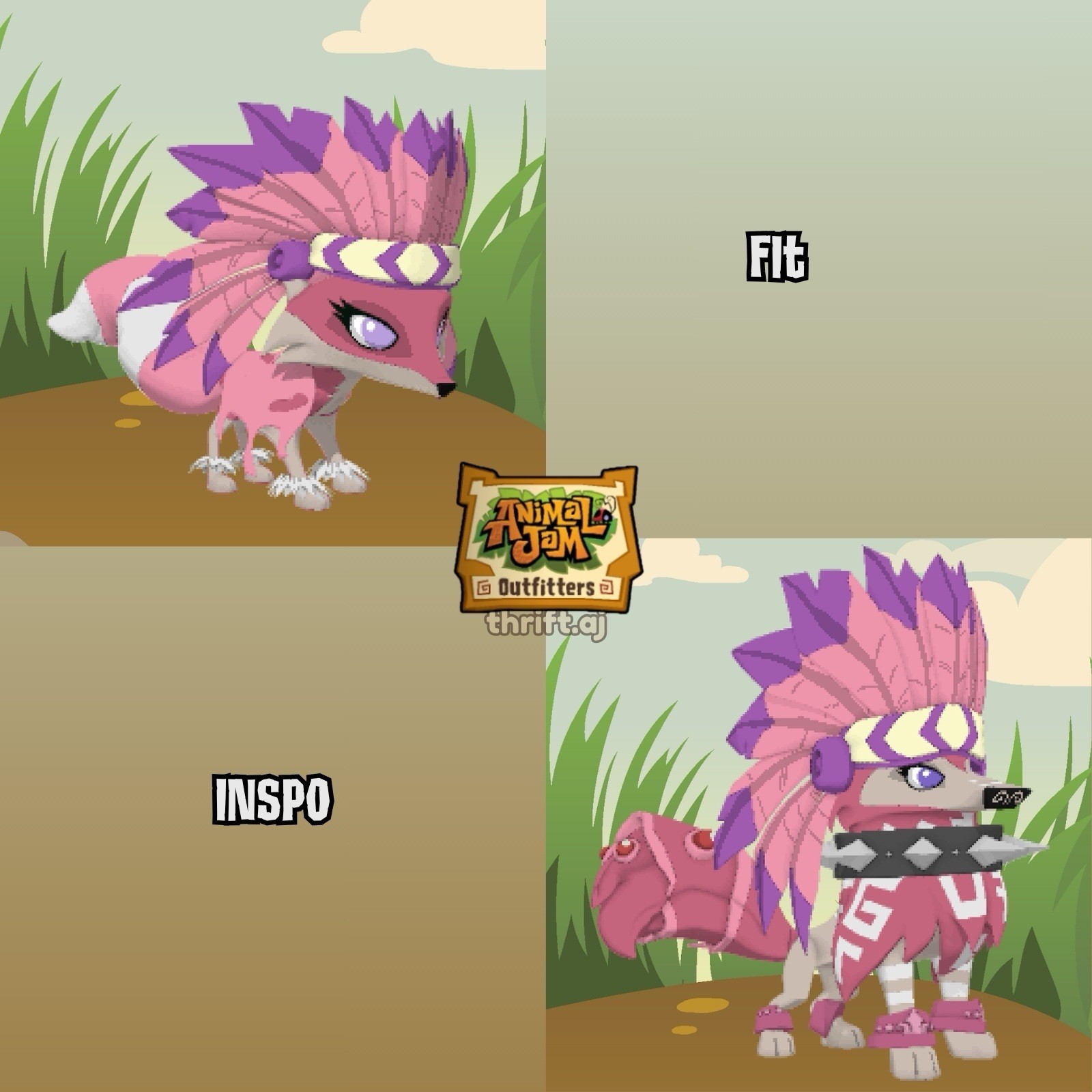 Animal Jam Classic (AJC) | Rare Dark Pink Headdress (READ DESCRIPTION)