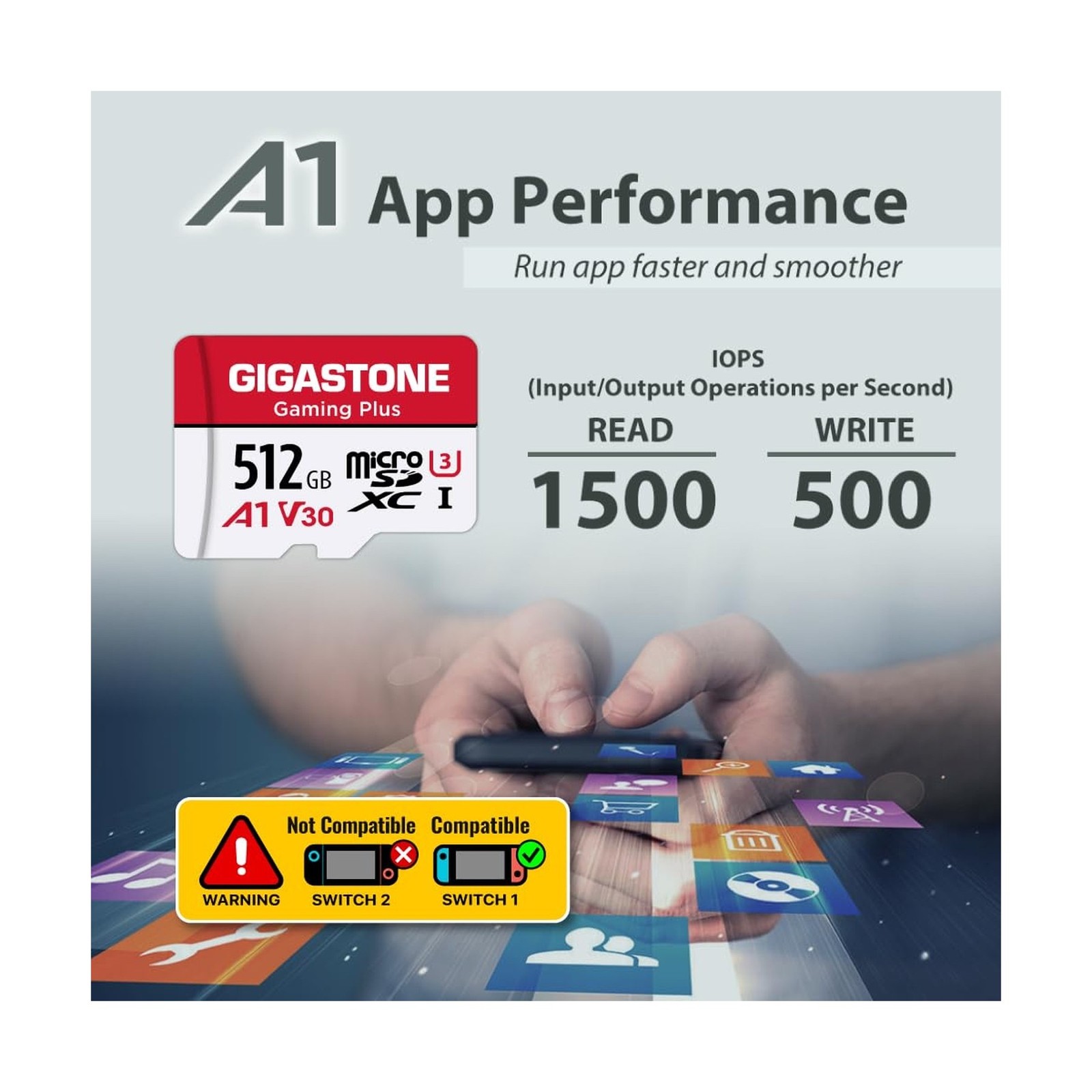 【for Switch 1 Only】 GIGASTONE 512GB Micro SD Card with USB C Card