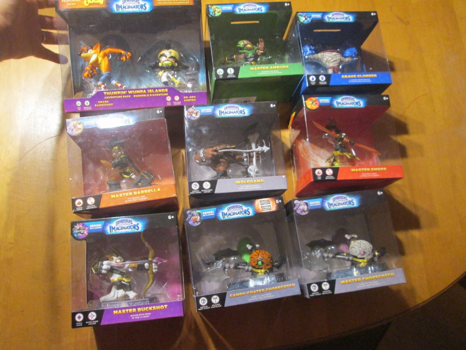 LOT 10 SKYLANDERS IMAGINATORS MASTER BUCKSHOT AMBUSH WOLFGANG CRASH CLOBBER SET