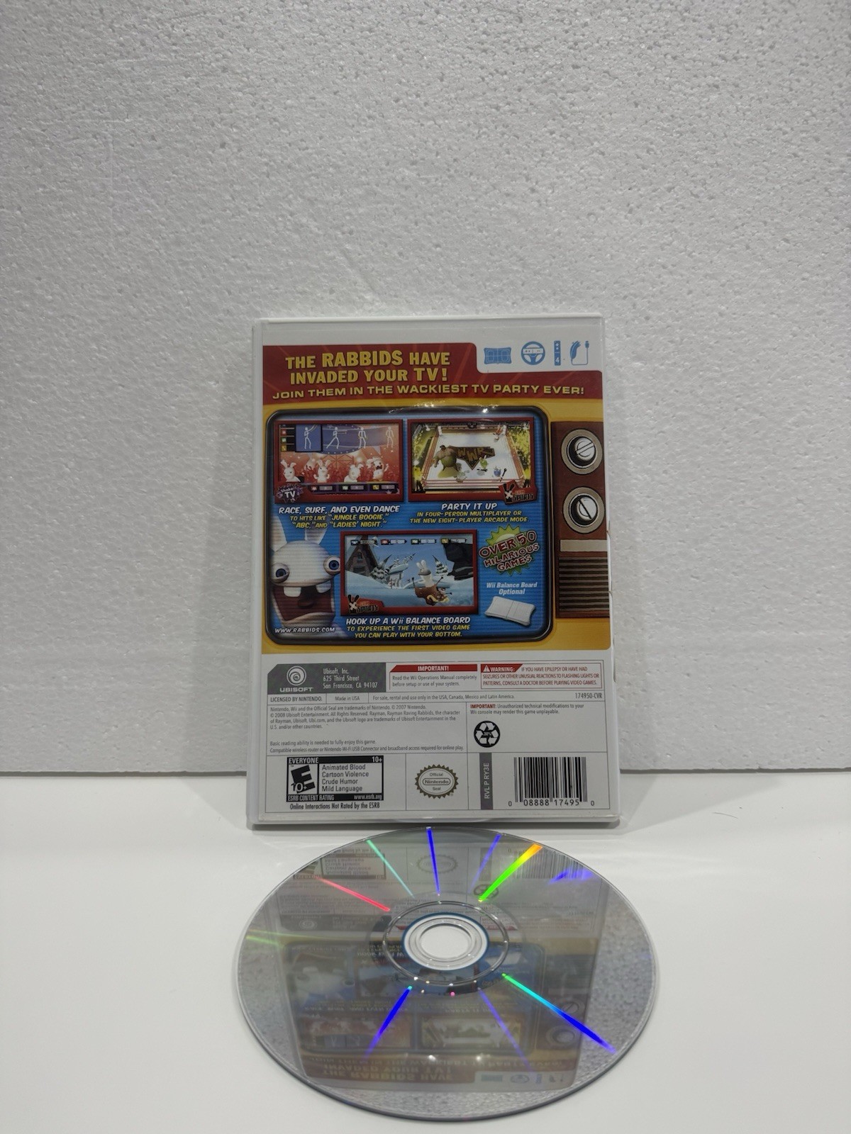 Rayman Raving Rabbids: TV Party (Nintendo Wii, 2008) Complete