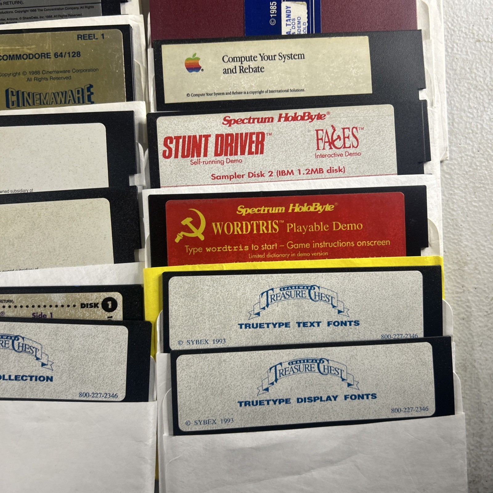 Commodore 64 Floppy Disks With Games Selling As Is for Blank Disk LOT Of 66