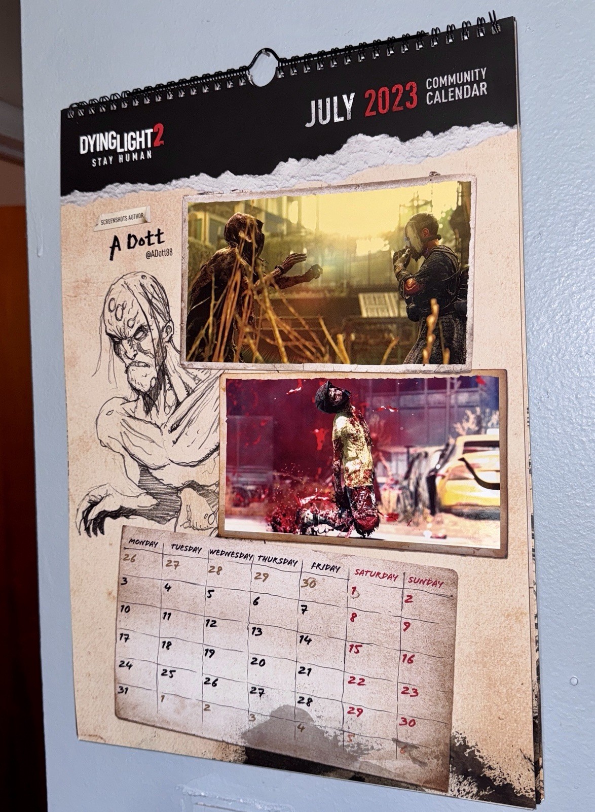 RARE Dying Light 2 Official 2023 Community Calendar Techland Press Kit