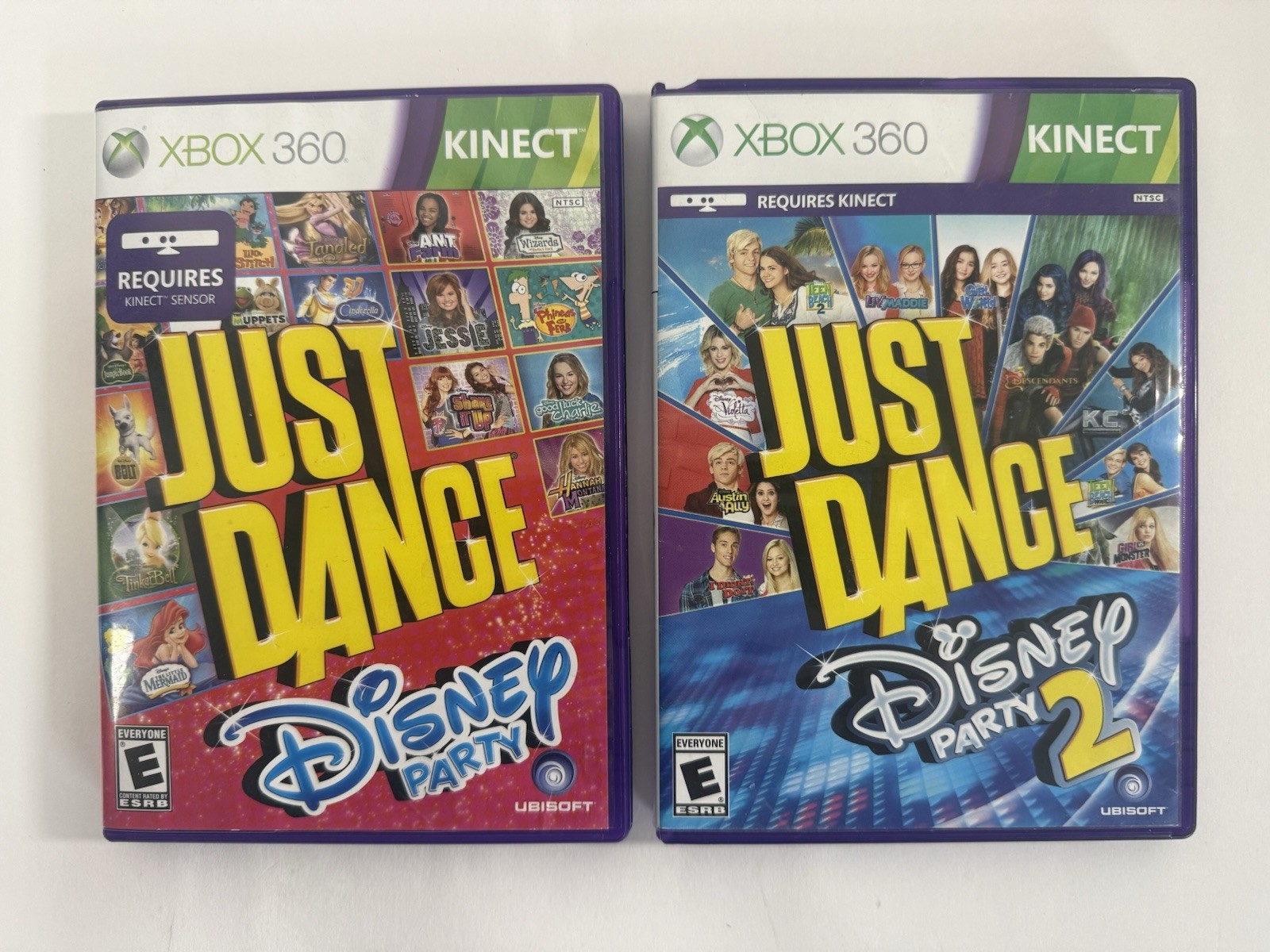 Just Dance Disney Party 1 & 2 Bundle Lot (Xbox 360 Kinect) TESTED Read & See Pic