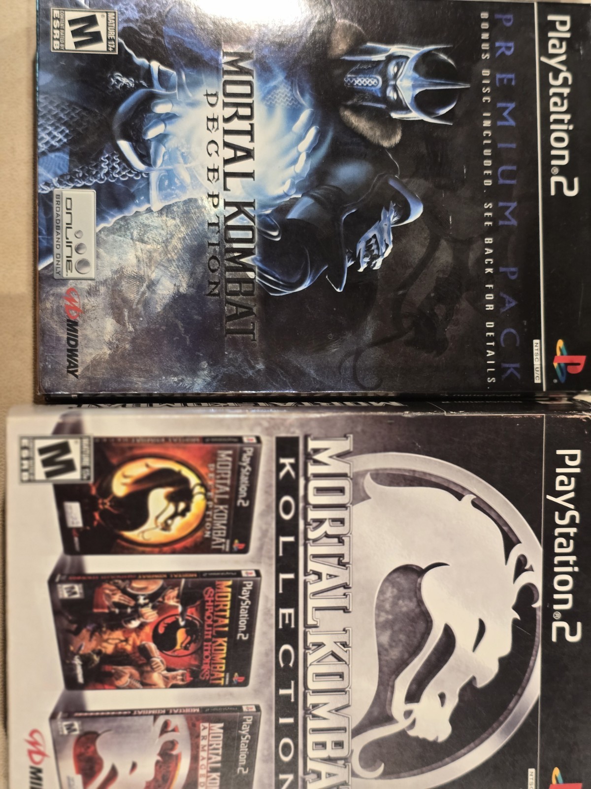 Mortal Kombat Game Collection With Kollectors Editions Lot/ Figures & More