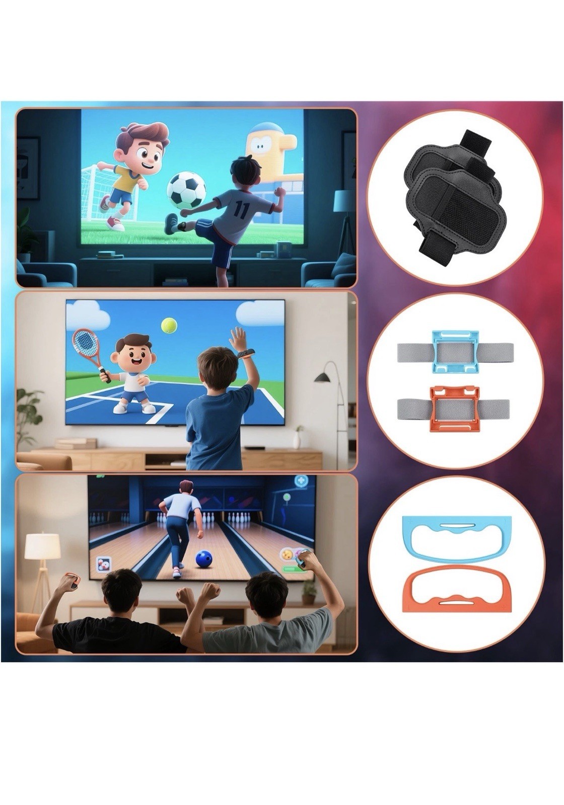Sports Accessories Bundle for Nintendo Switch 2 – 18 in 1 Family Accessories Kit
