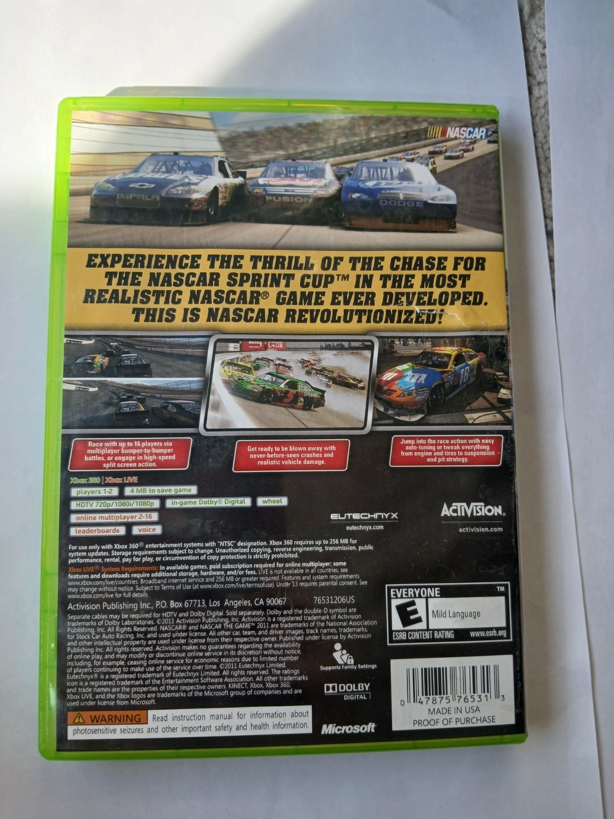 Nascar 2011: The Game – Microsoft Xbox 360