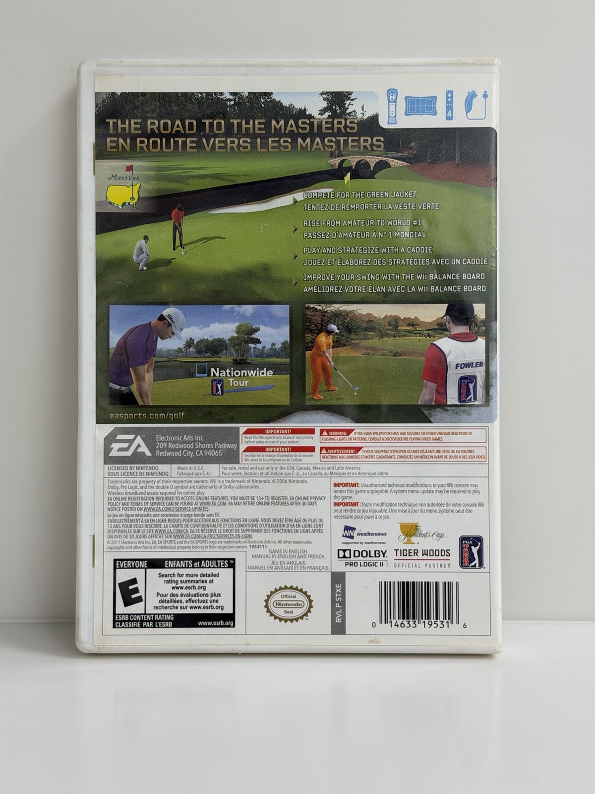 EA SPORTS Tiger Woods PGA Tour 12: The Masters (Wii, 2011, NTSC) CIB & TESTED!!