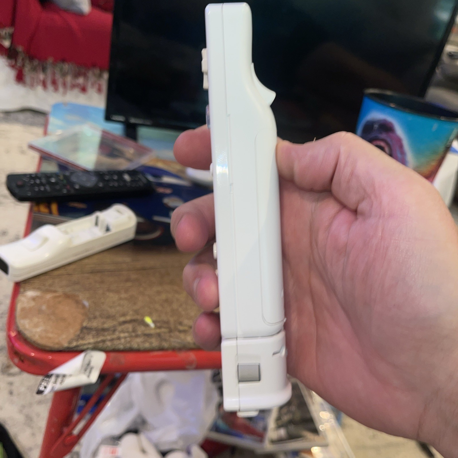 Nintendo Wii OEM White Remote Wiimote with Motion Plus Adapter Tested Free Ship