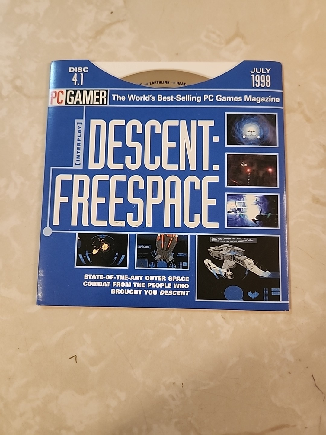 Descent 3 & Descent Freespace PC Gamer Demo Discs July 1998 & Jan 1999 w/ Sleeve